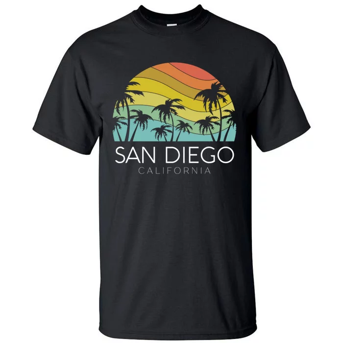 San Diego Retro California La Jolla Oceanside Carlsbad Poway Tall T-Shirt