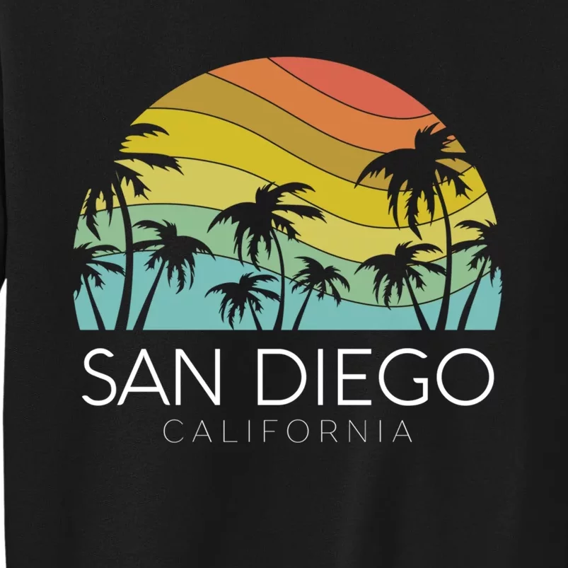 San Diego Retro California La Jolla Oceanside Carlsbad Poway Tall Sweatshirt