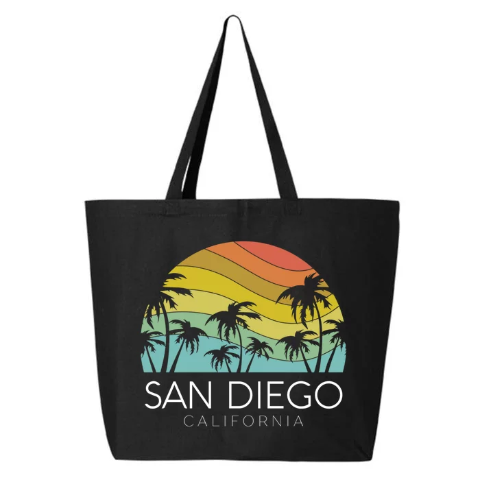 San Diego Retro California La Jolla Oceanside Carlsbad Poway 25L Jumbo Tote