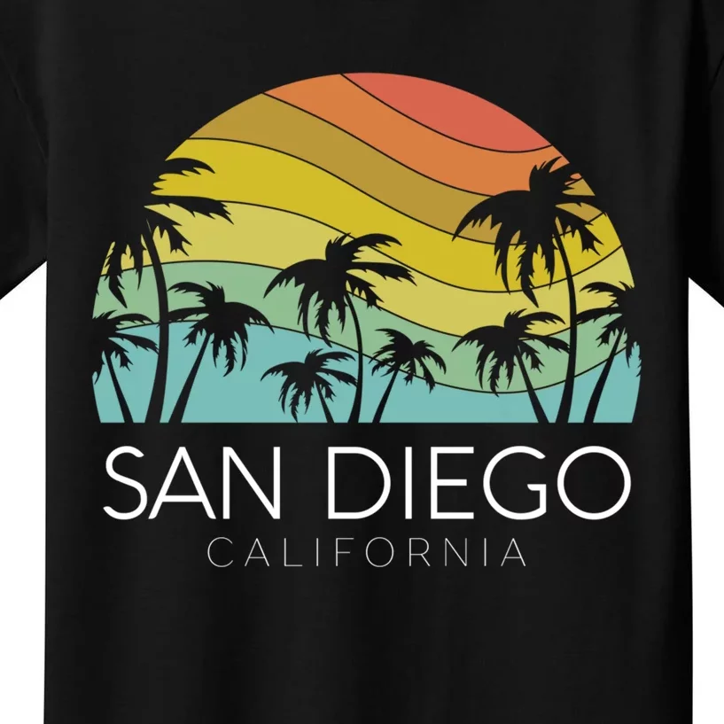 San Diego Retro California La Jolla Oceanside Carlsbad Poway Kids T-Shirt