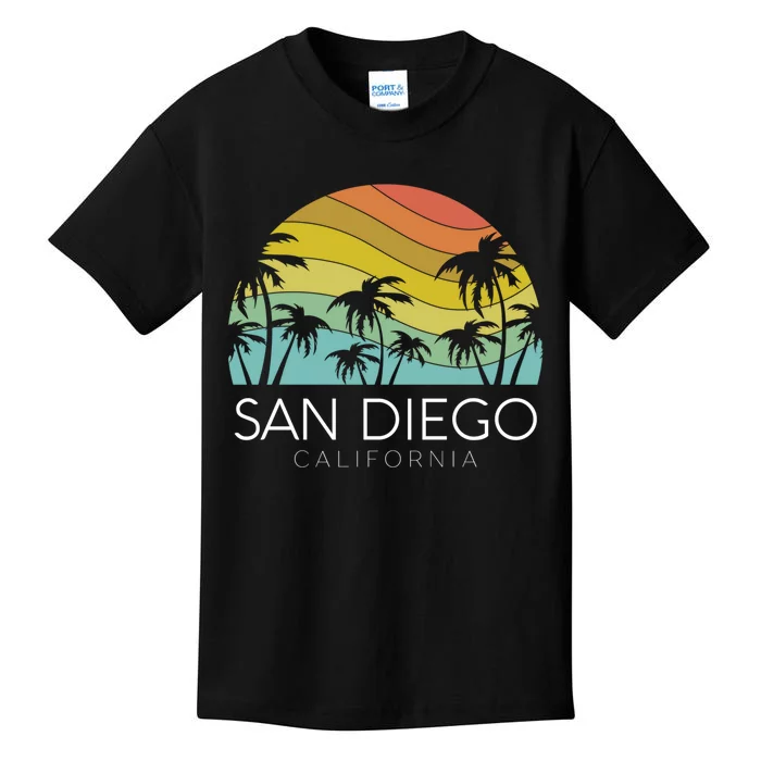 San Diego Retro California La Jolla Oceanside Carlsbad Poway Kids T-Shirt