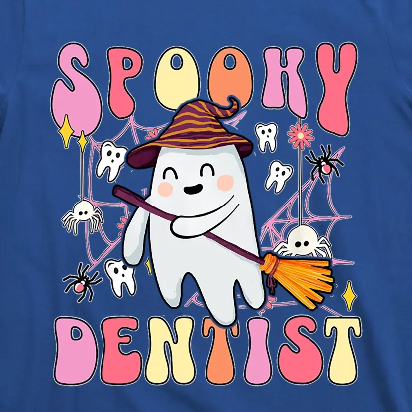 Spooky Dentist Retro Halloween Ghost Dental Humor Gift T-Shirt