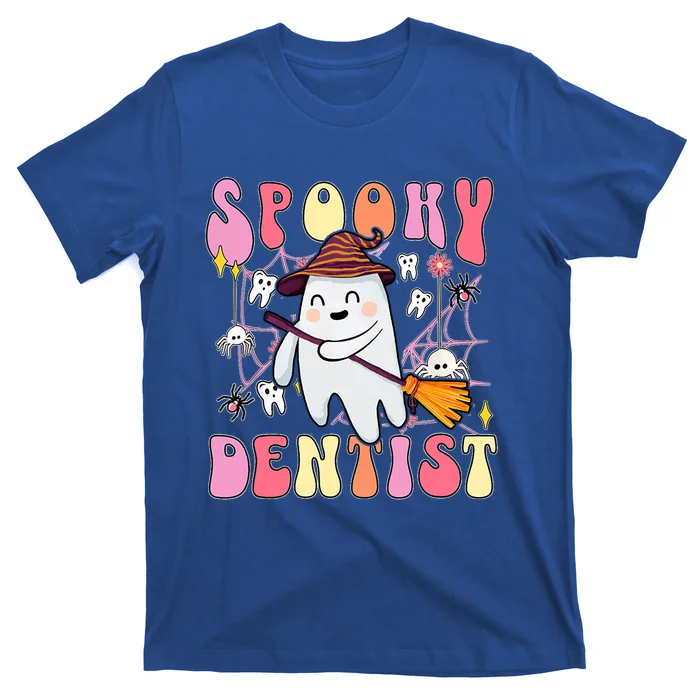 Spooky Dentist Retro Halloween Ghost Dental Humor Gift T-Shirt