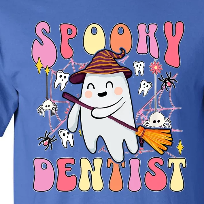 Spooky Dentist Retro Halloween Ghost Dental Humor Gift Tall T-Shirt