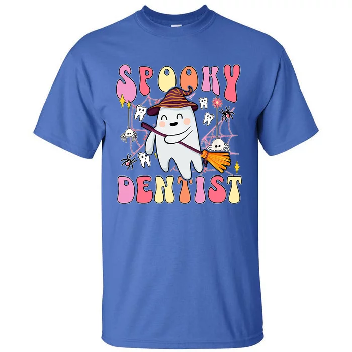 Spooky Dentist Retro Halloween Ghost Dental Humor Gift Tall T-Shirt