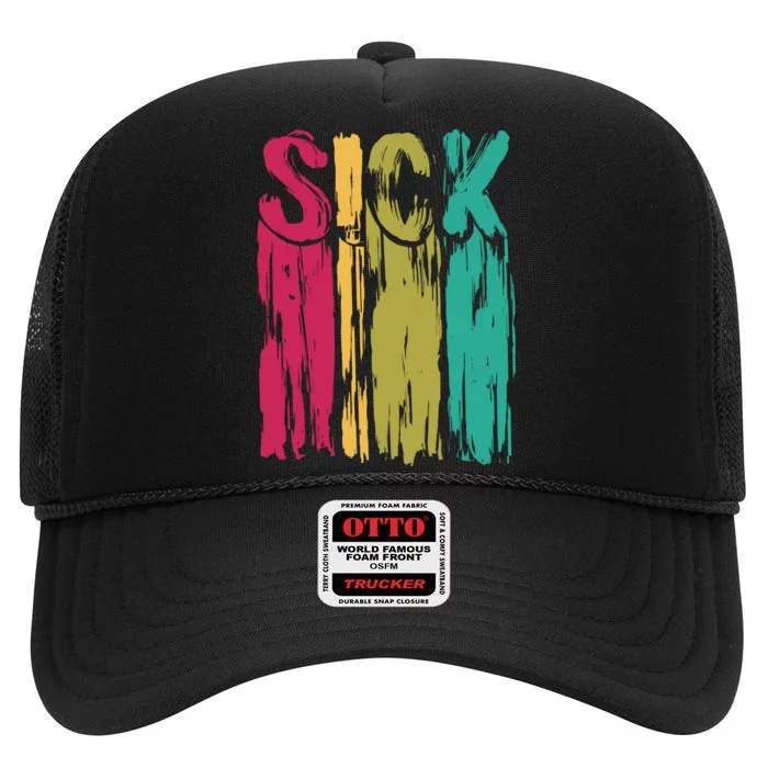 Sick Drip Retro High Crown Mesh Trucker Hat