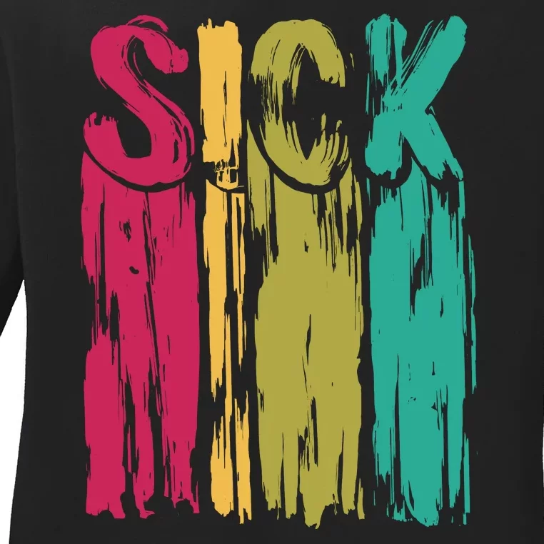 Sick Drip Retro Ladies Long Sleeve Shirt