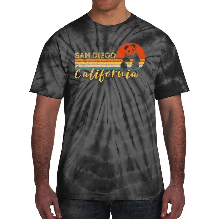 San Diego Retro Panda Zoo California Vintage Tie-Dye T-Shirt