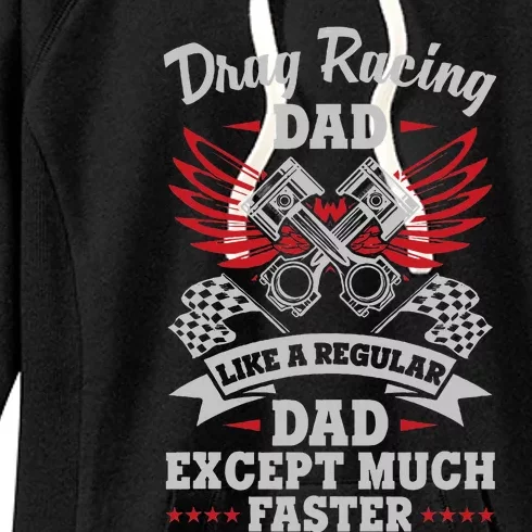 Street Drag Racing Dad Like A Regular Father Just Cooler Women's Fleece Hoodie