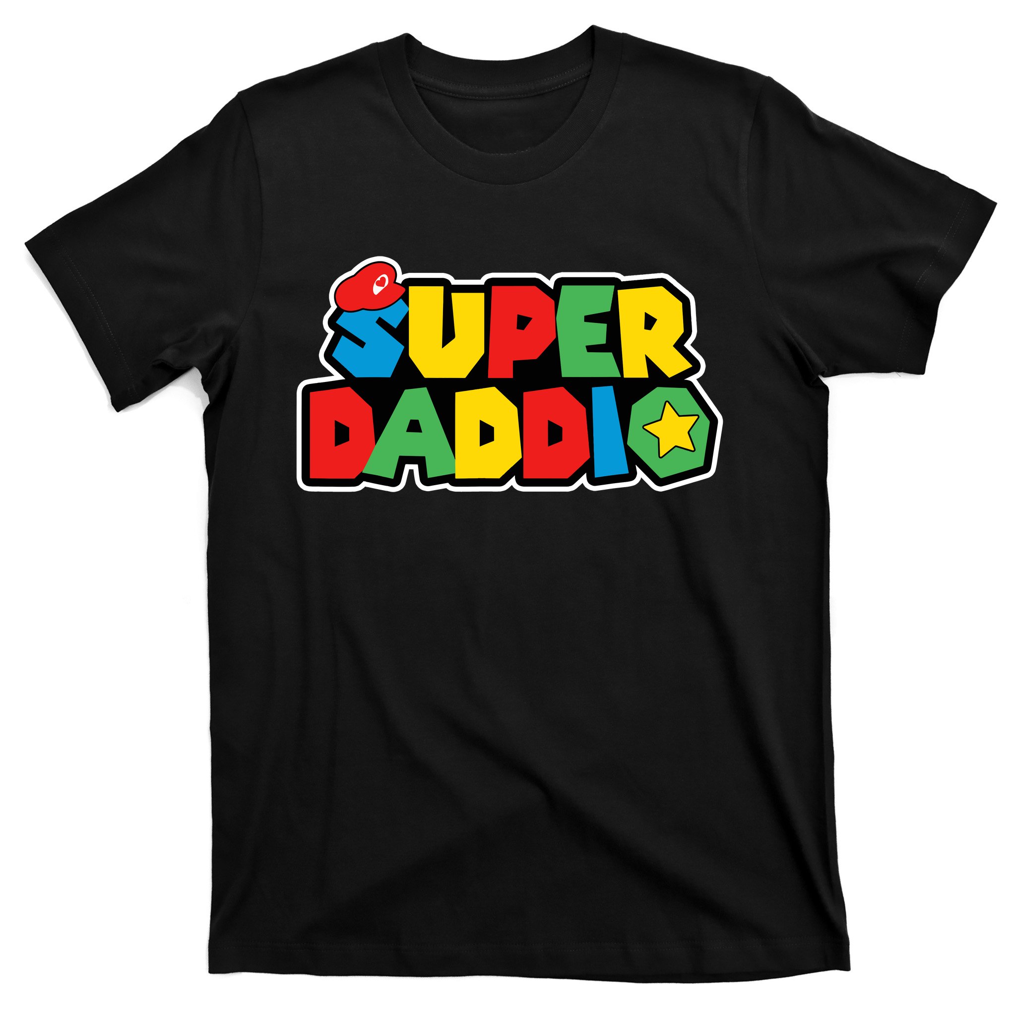 Super Daddio Retro Video Game Fathers Day Dad Gaming T-Shirt ...