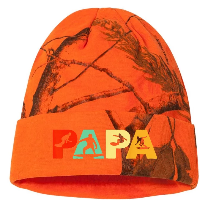 Surf Dad Retro Papa Surfing Father's Gift Kati - 12in Camo Beanie