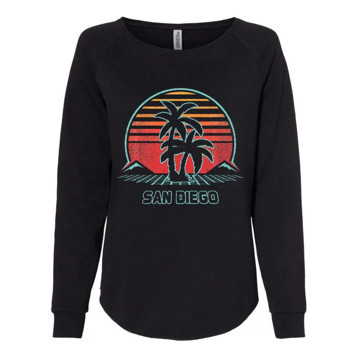 San Diego Retro Vintage 80s Style Womens California Wash Sweatshirt