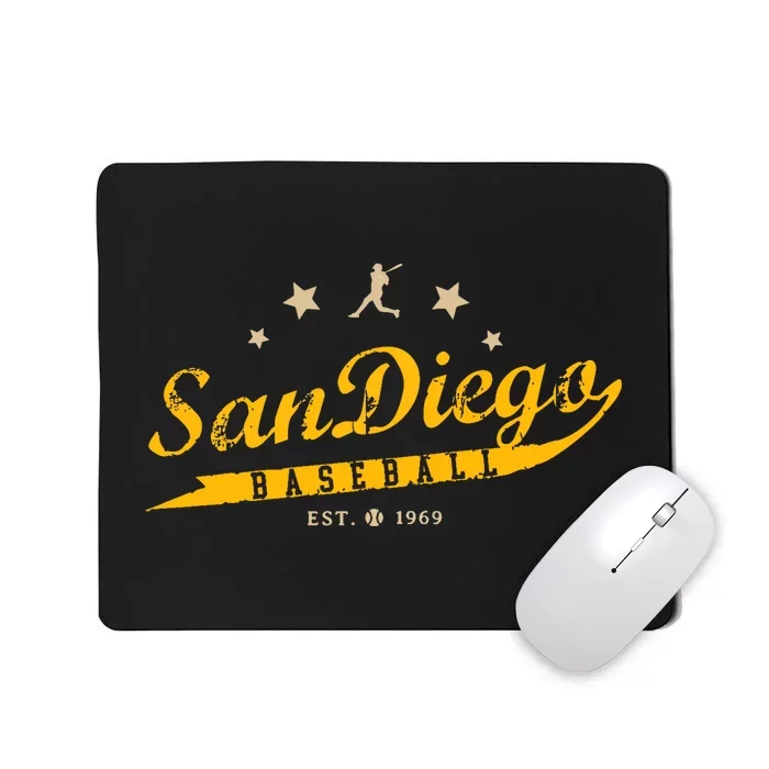 San Diego Retro Vintage Text San Diego Mousepad