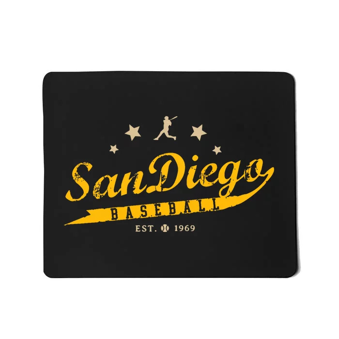 San Diego Retro Vintage Text San Diego Mousepad