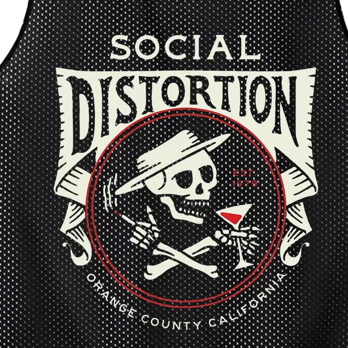 Social Distortion Skelly Circle Mesh Reversible Basketball Jersey Tank