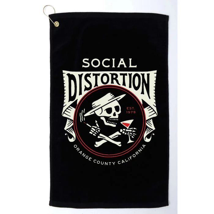 Social Distortion Skelly Circle Platinum Collection Golf Towel