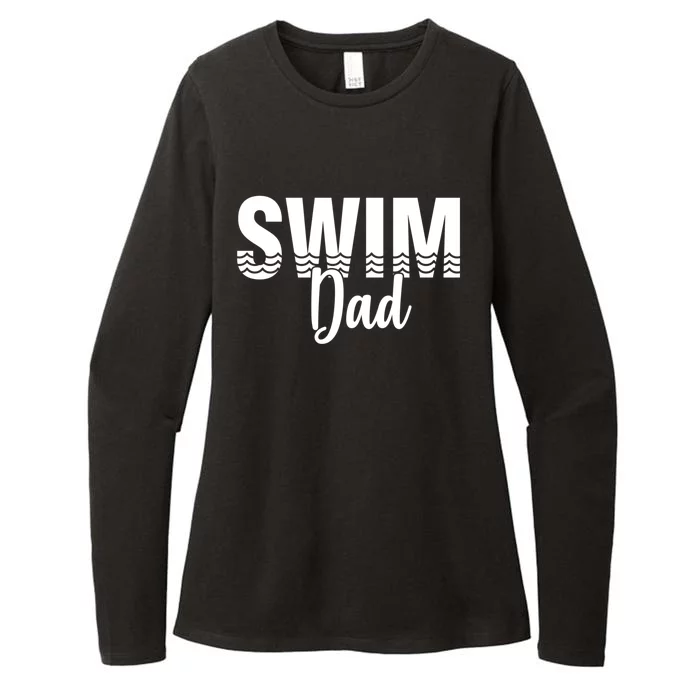 Swim Dad Swimmer Water Sports Swimming Gift Womens CVC Long Sleeve Shirt