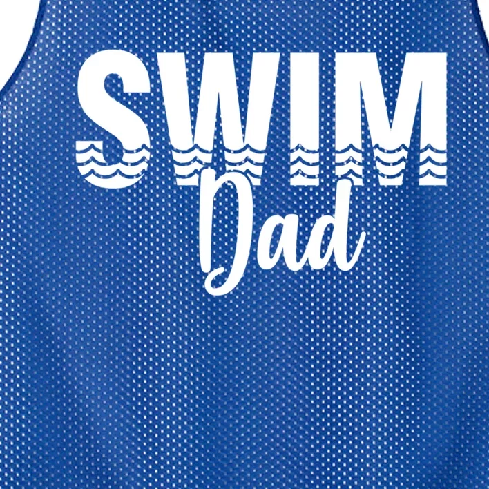 Swim Dad Swimmer Water Sports Swimming Gift Mesh Reversible Basketball Jersey Tank