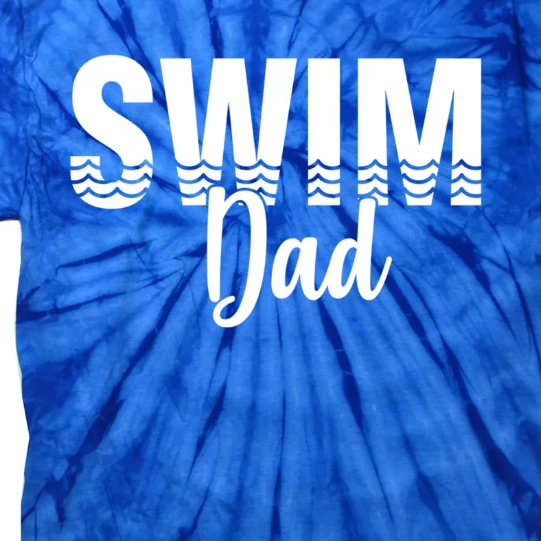 Swim Dad Swimmer Water Sports Swimming Gift Tie-Dye T-Shirt