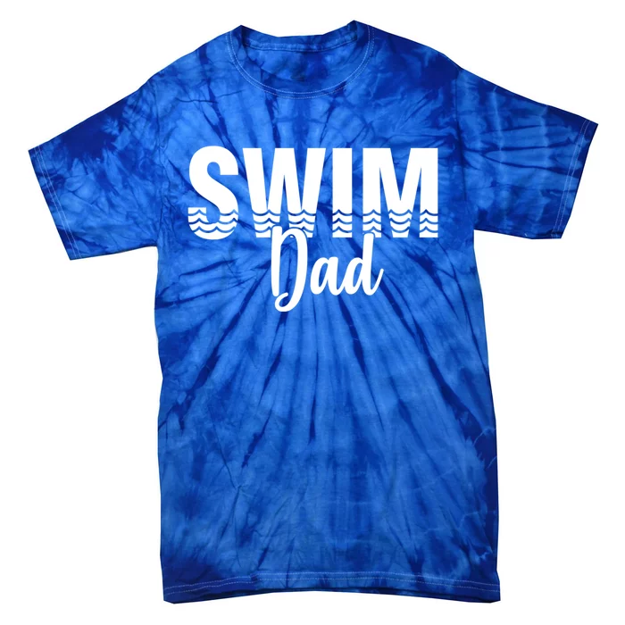 Swim Dad Swimmer Water Sports Swimming Gift Tie-Dye T-Shirt