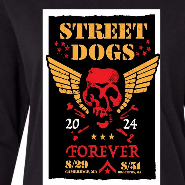 Street Dogs Show At The Middle East Downstairs On Aug 29 2024 Poster Womens Cotton Relaxed Long Sleeve T-Shirt