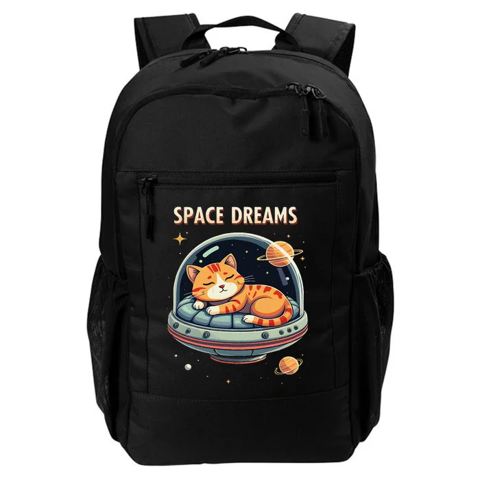 Space Dreams Sleeping Cat Astronaut Daily Commute Backpack