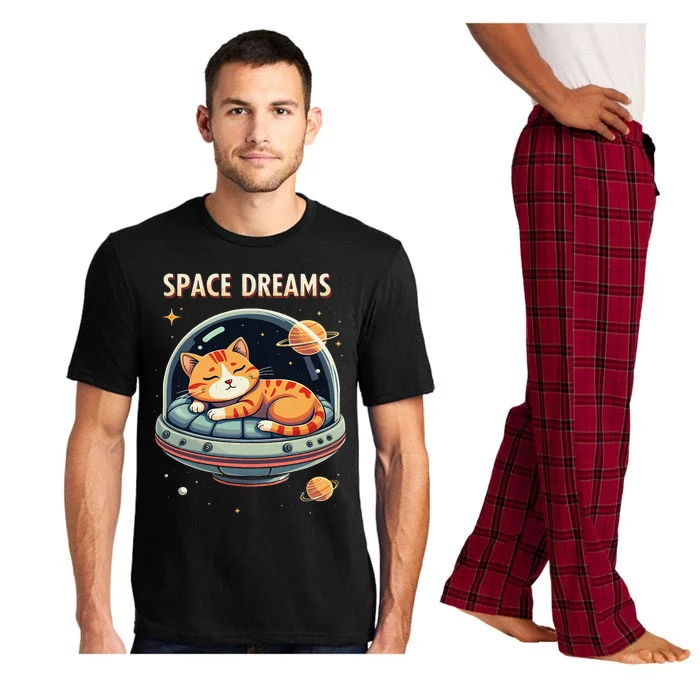 Space Dreams Sleeping Cat Astronaut Pajama Set