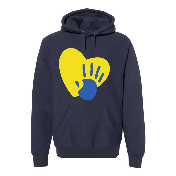 Support Down Syndrome Heart Awareness Premium Hoodie