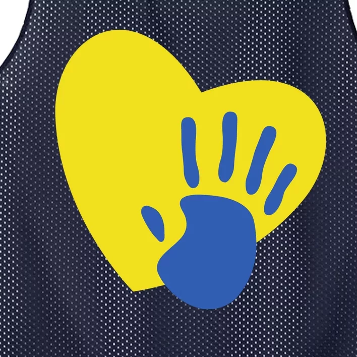 Support Down Syndrome Heart Awareness Mesh Reversible Basketball Jersey Tank