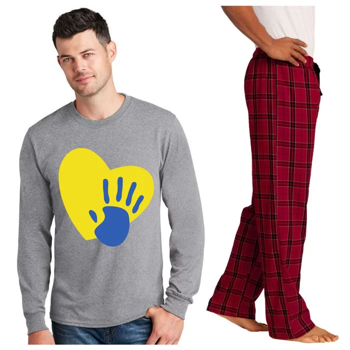 Support Down Syndrome Heart Awareness Long Sleeve Pajama Set