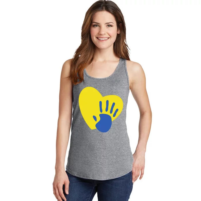 Support Down Syndrome Heart Awareness Ladies Essential Tank