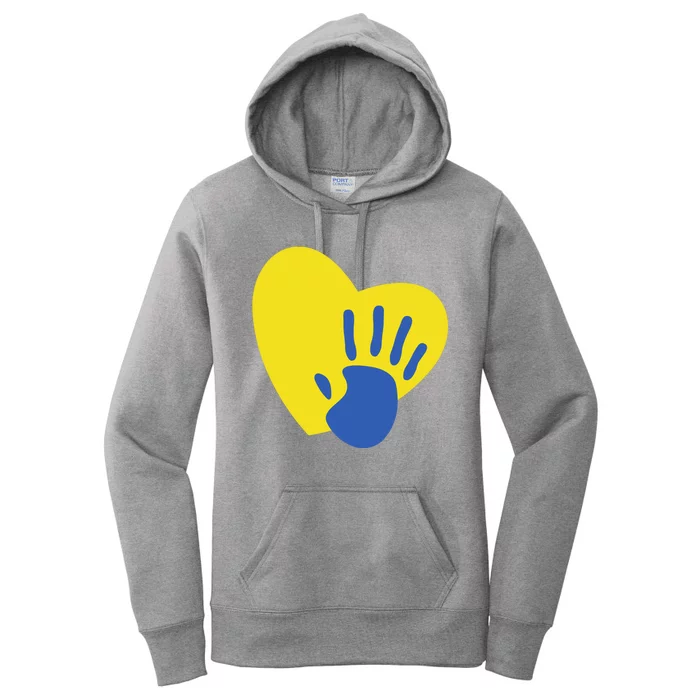 Support Down Syndrome Heart Awareness Women's Pullover Hoodie