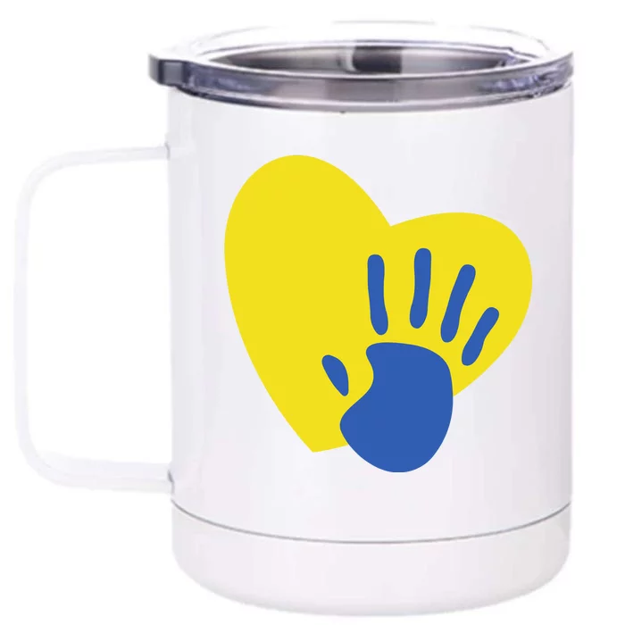 Support Down Syndrome Heart Awareness Front & Back 12oz Stainless Steel Tumbler Cup