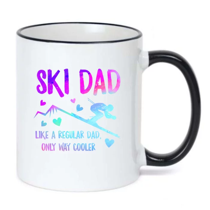 Ski Dad Skiing Daddy Papa Grandpa Cool Snowboarding Father Gift Black Color Changing Mug