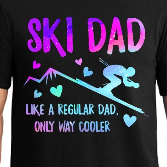 Ski Dad Skiing Daddy Papa Grandpa Cool Snowboarding Father Gift Pajama Set