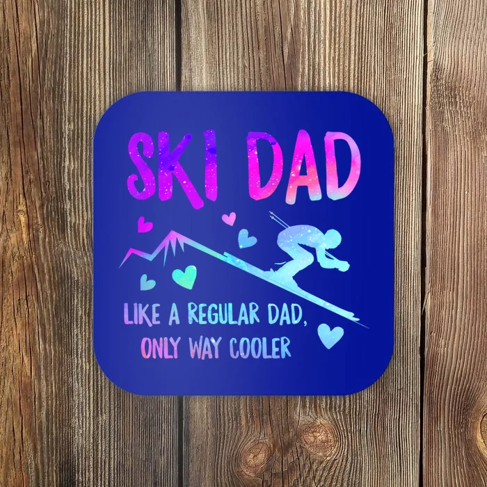 Ski Dad Skiing Daddy Papa Grandpa Cool Snowboarding Father Gift Coaster