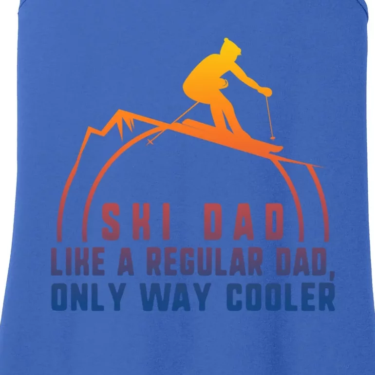 Ski Dad Skiing Daddy Papa Grandpa Cool Snowboarding Father Gift Ladies Essential Tank