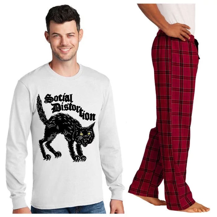 Social Distortion Store Black Kat Meow Long Sleeve Pajama Set