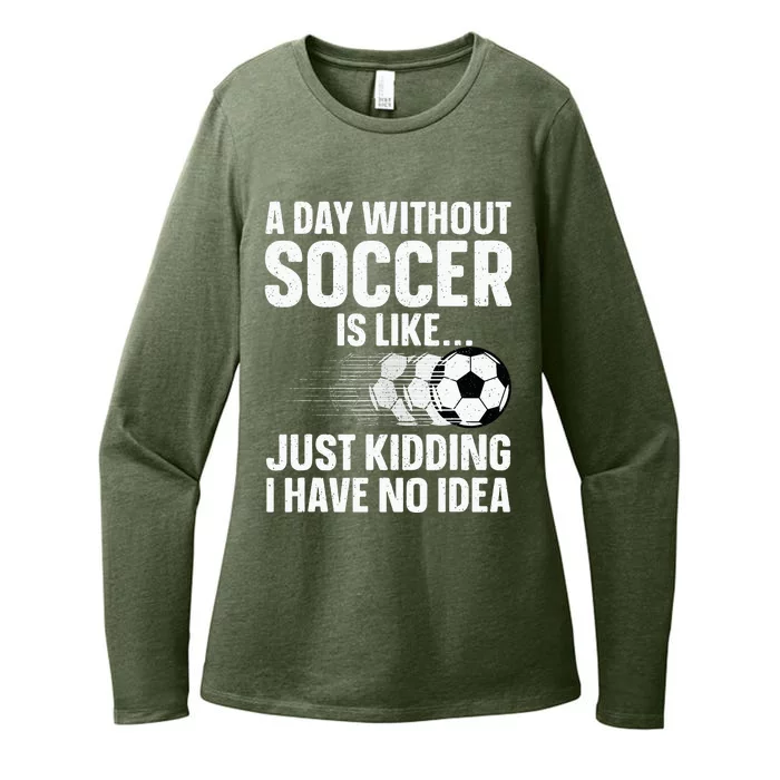 Soccer Design Sport Player Soccer Lover Womens CVC Long Sleeve Shirt