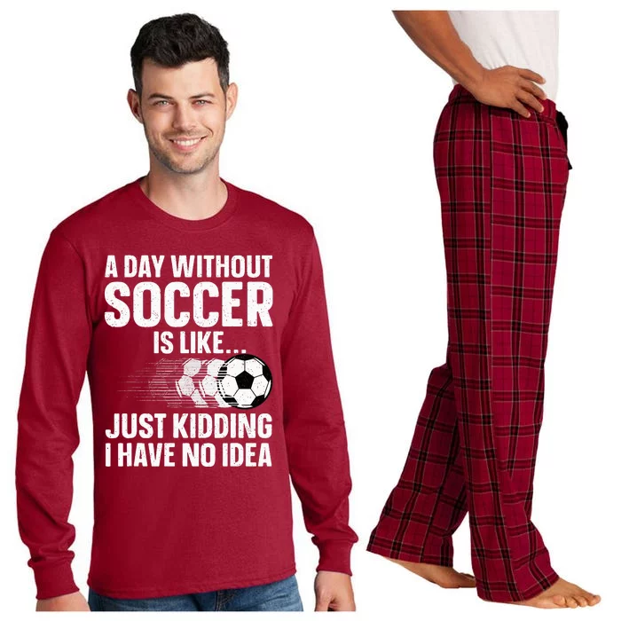 Soccer Design Sport Player Soccer Lover Long Sleeve Pajama Set