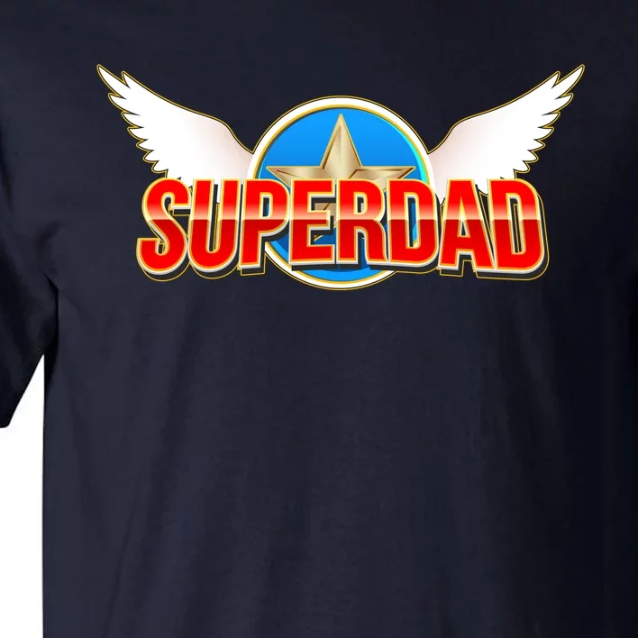 Super Dad Superhero Winged Badge Emblem Tall T-Shirt