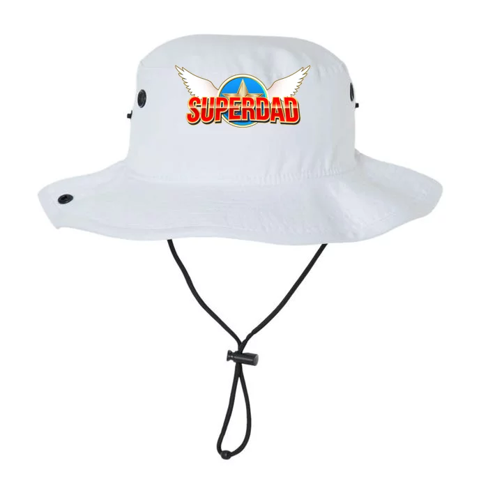 Super Dad Superhero Winged Badge Emblem Legacy Cool Fit Booney Bucket Hat