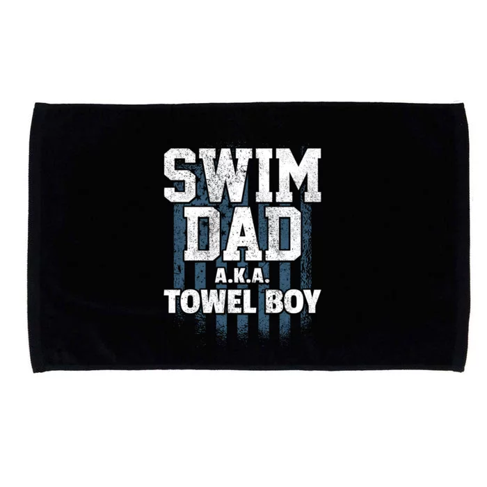 Swim Dad Swimming Father Swimmer Parent Swim Gift Microfiber Hand Towel