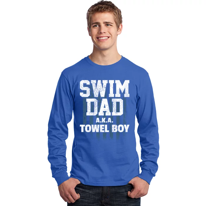 Swim Dad Swimming Father Swimmer Parent Swim Gift Long Sleeve Shirt