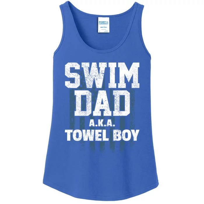 Swim Dad Swimming Father Swimmer Parent Swim Gift Ladies Essential Tank