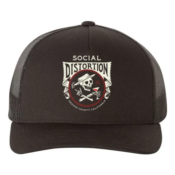 Social Distortion Skelly Circle Yupoong Adult 5-Panel Trucker Hat