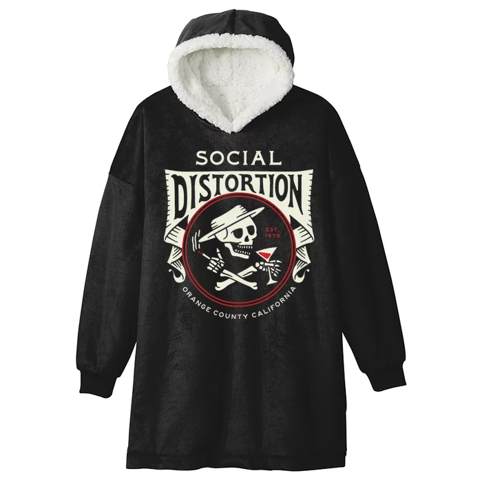 Social Distortion Skelly Circle Hooded Wearable Blanket