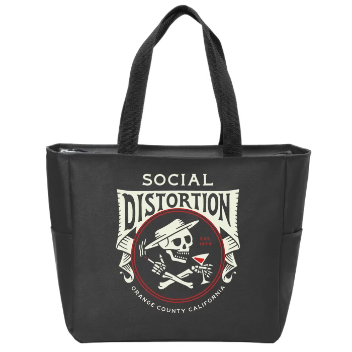 Social Distortion Skelly Circle Zip Tote Bag