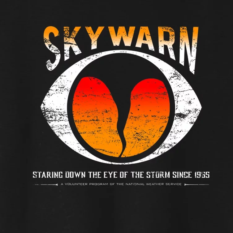 Skywarn Distressed Women's Crop Top Tee