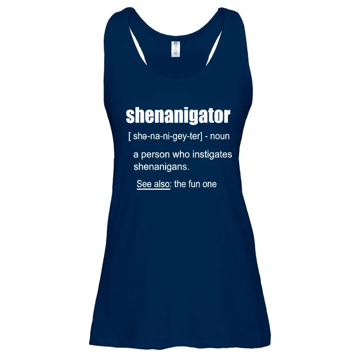 Shenanigator Definition Saint Patrick Day Ladies Essential Flowy Tank